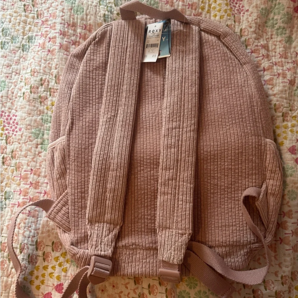 Roxy Ribbed Corduroy Backpack in Blush Pink